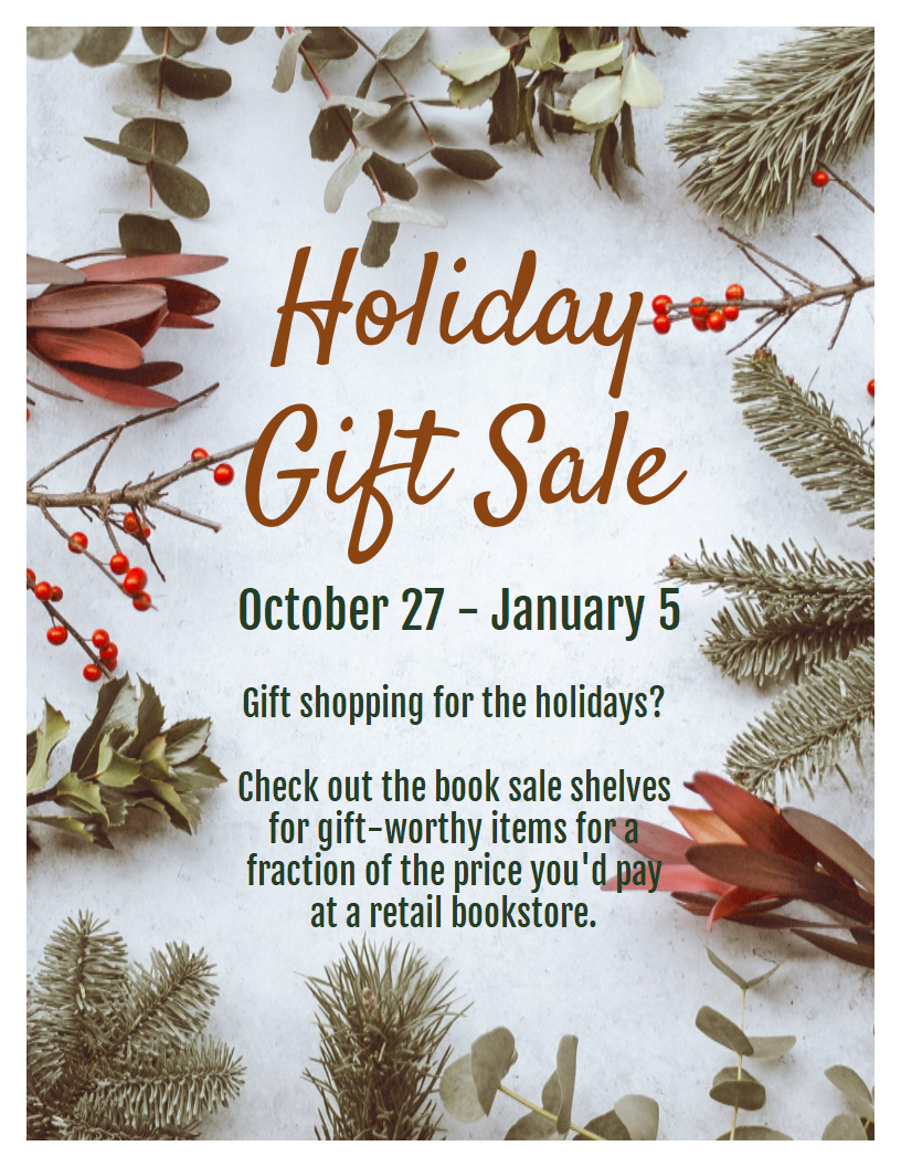 Holiday Gift Sale, October 27 to January 5