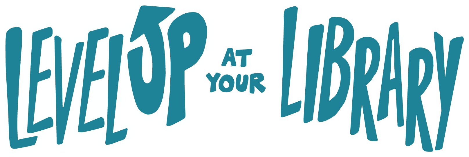 \"Level Up at Your Library\" text logo